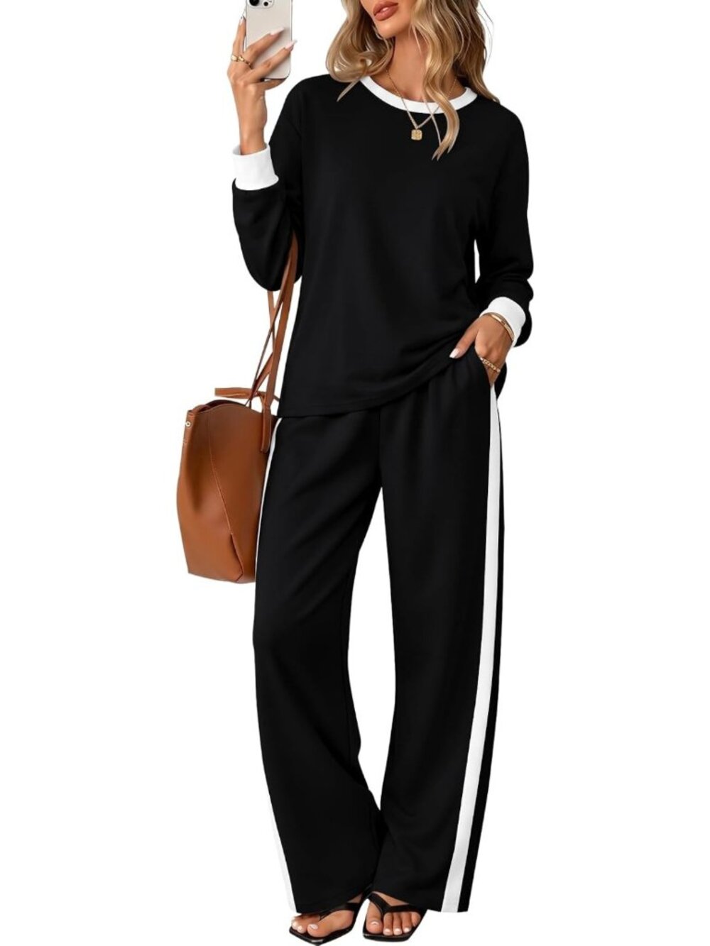 Cozy Women's Two-Piece Lounge Set | Fall Sweatsuit Matching Outfit